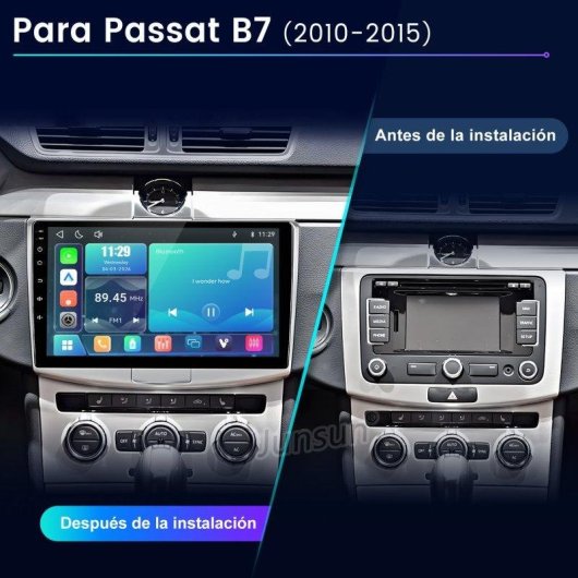 Autoradio JUNSUN 10'' Carplay Android Auto VW Passat B7 CC