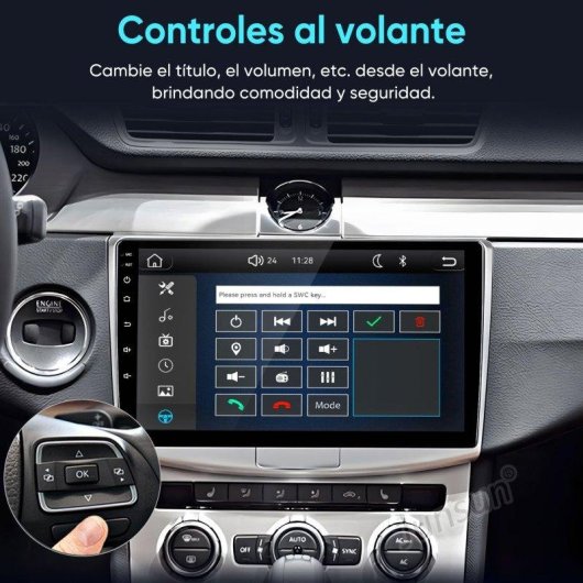 Autoradio JUNSUN 10'' Carplay Android Auto VW Passat B7 CC