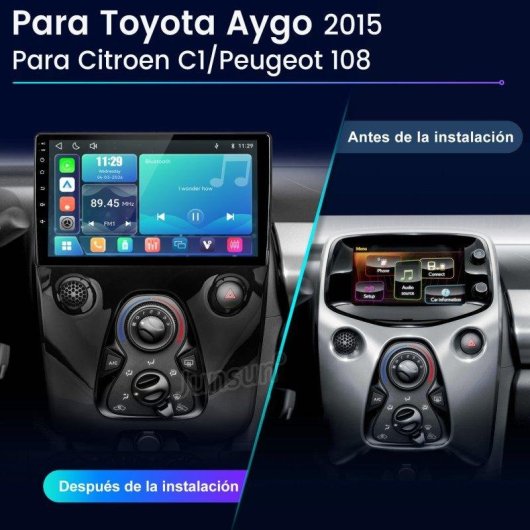 Autoradio JUNSUN 10'' CarPlay Android Auto Citroen C1