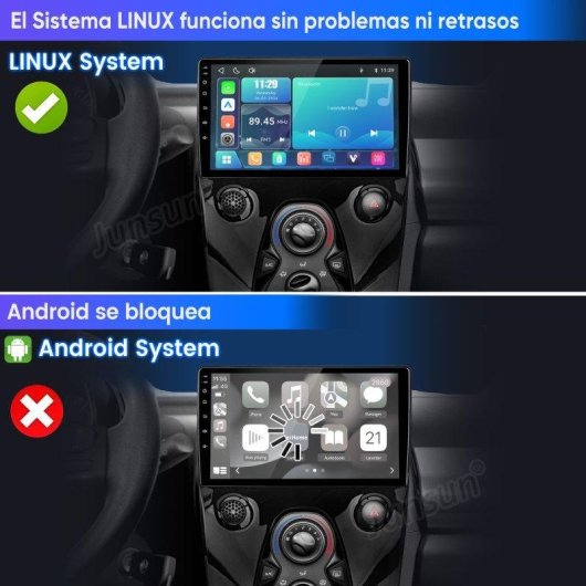 Autoradio JUNSUN 10'' CarPlay Android Auto Citroen C1
