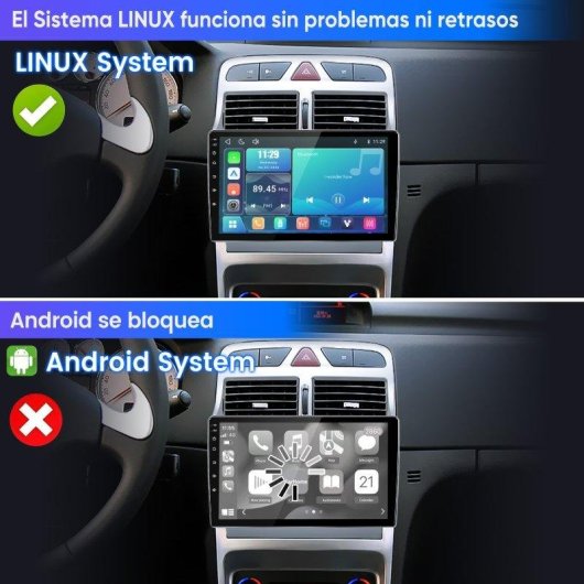 Autoradio JUNSUN Peugeot 307 CC CarPlay Android Auto Écran Tactile Bluetooth 5.0