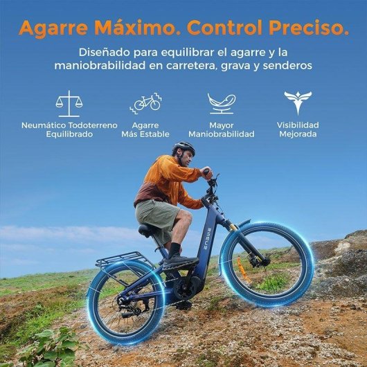 Bicicleta Eléctrica ENGWE E26 3.0 Pro 26" Azul Motor Central 250 W 100 Nm