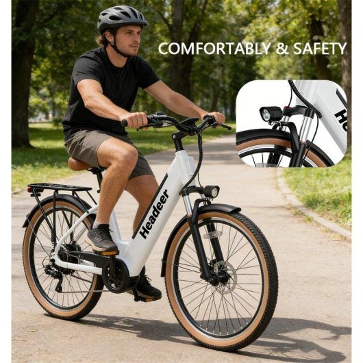 Bicicleta elétrica Headdeer BD26195 26 polegadas LCD susp.