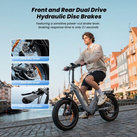 Vélo électrique iScooter EB8 moteur 250W batterie 48V 15Ah autonomie 144km