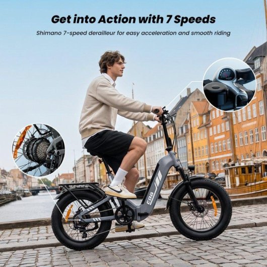 Vélo électrique iScooter EB8 moteur 250W batterie 48V 15Ah autonomie 144km