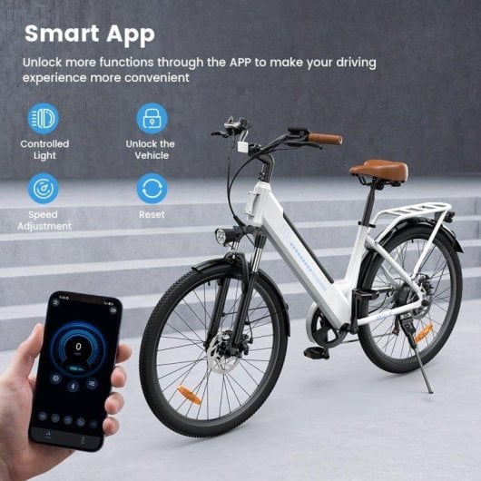 Bicicleta Eléctrica iScooter Ucity S Fat Tire 26" Motor 250 W Batería 36 V 13 Ah