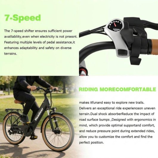 Bicicletta elettrica Headdeer BD26195 48V 26 pollici