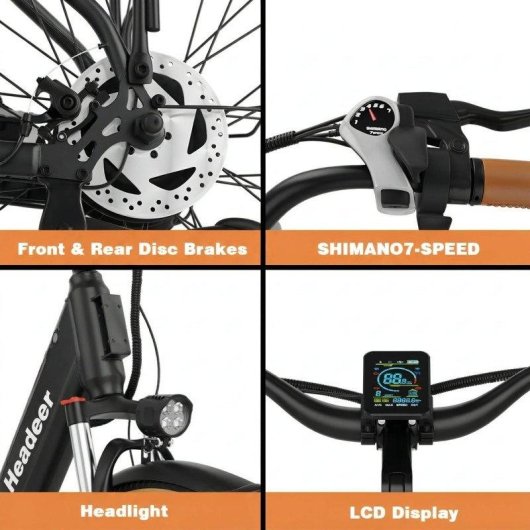 Bicicletta elettrica Headdeer BD26195 48V 26 pollici
