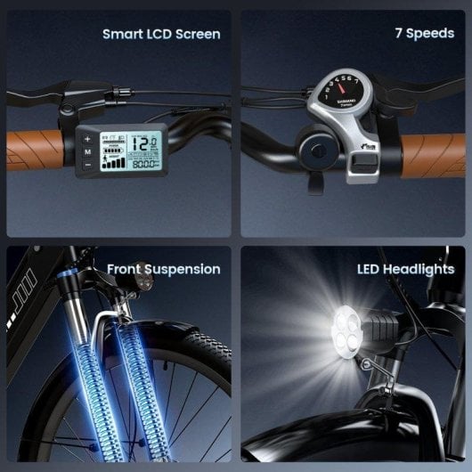 Bicicleta Eléctrica iScooter Ucity S 26" Motor 250 W Batería 36 V 13 Ah