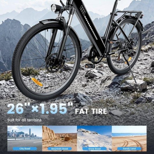 Bicicleta Eléctrica iScooter Ucity S 26" Motor 250 W Batería 36 V 13 Ah