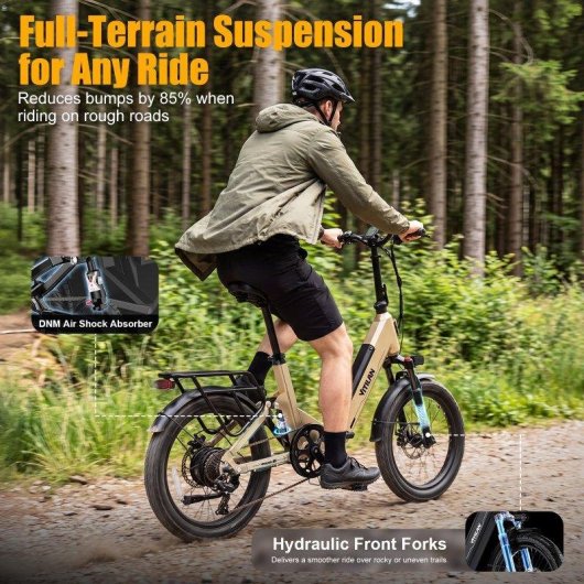 Velo electrique Vitilan U9 pliable 500 W 48 V 15 Ah noir