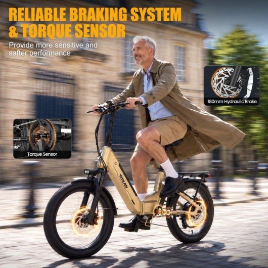Velo electrique Vitilan U9 pliable 500 W 48 V 15 Ah noir