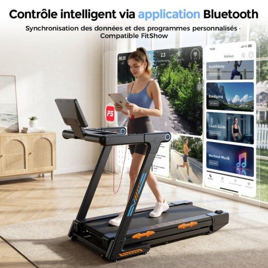 Cinta de correr Formill FT71 Motor 1000W Inclinación Automática 24% Pantalla Táctil