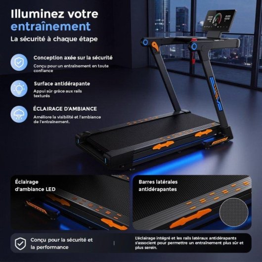 Cinta de correr Formill FT71 Motor 1000W Inclinación Automática 24% Pantalla Táctil