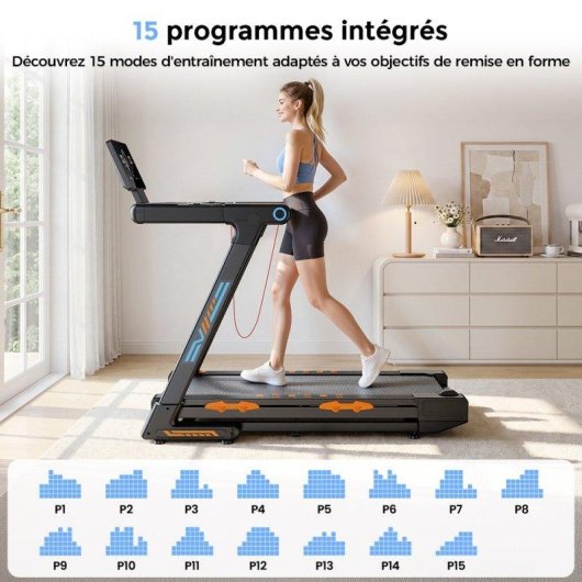 Cinta de correr Formill FT71 Motor 1000W Inclinación Automática 24% Pantalla Táctil