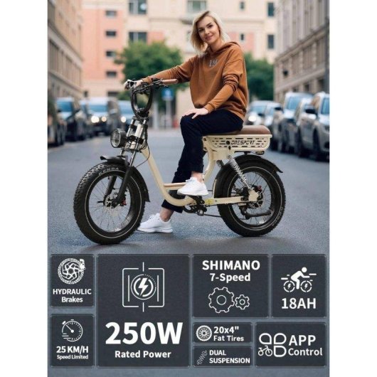 Velo electrique OneSport W77 48 V 18 Ah 20 pouces