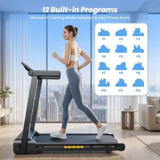 Cinta de correr Formill FT60 Plegable 14 km/h Inclinación 15% 12 Programas