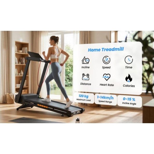 Cinta de correr Formill FT60 Plegable 14 km/h Inclinación 15% 12 Programas