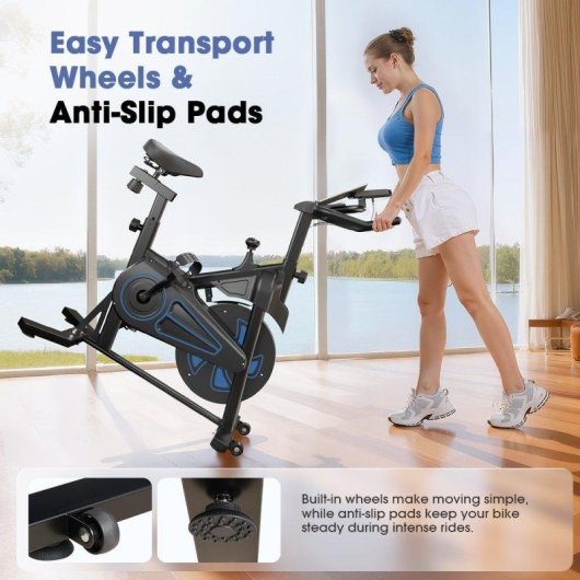 Bicicleta Estática Magnética Formill QK116C Volante 6 kg Pantalla LCD