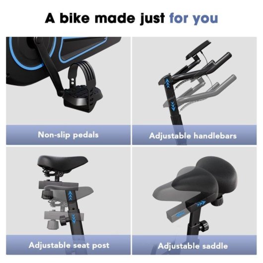 Bicicleta Estática Magnética Formill QK116C Volante 6 kg Pantalla LCD