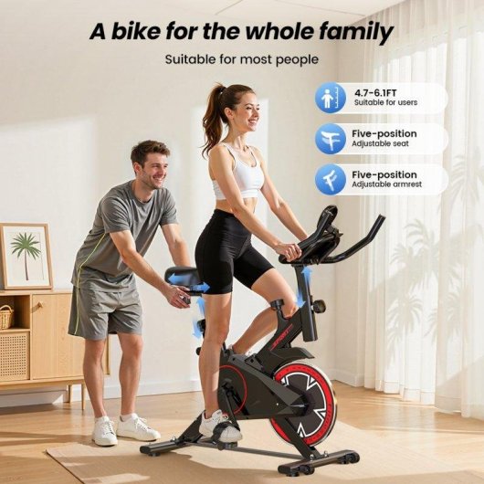 Bicicleta Estática Formill QK101 Spinning 120 kg Monitor LCD Soporte Tablet