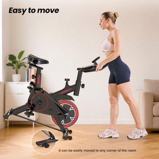 Bicicleta Estática Formill QK101 Spinning 120 kg Monitor LCD Soporte Tablet