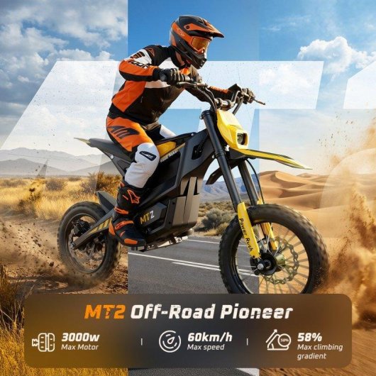 Motocicleta Eléctrica iScooter MT2 3000 W 60 km/h 48 V NFC