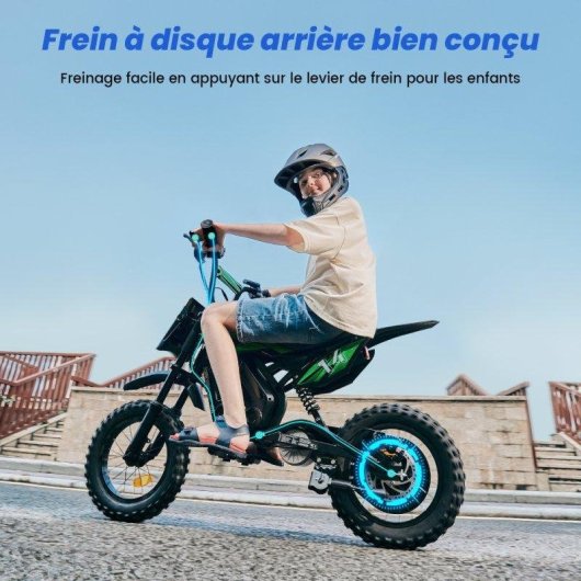 Motocicleta Eléctrica Infantil iScooter A14 500 W 27 km/h 14" Verde