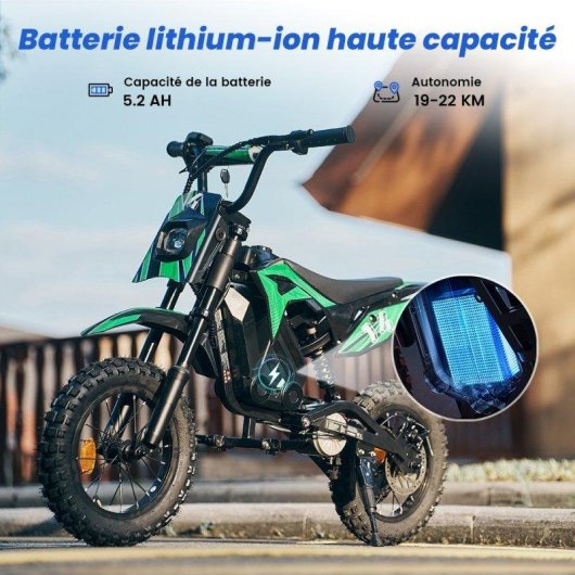 Motocicleta Eléctrica Infantil iScooter A14 500 W 27 km/h 14" Verde