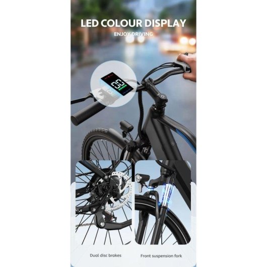 Bicicleta Eléctrica DUOTTS C29 Lite 250W 36V 13Ah Neumáticos Fat 27.5"