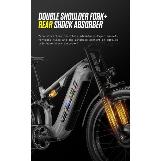 Velo electrique Shengmilo S600 Pro 2x1000 W, 48 V 25 Ah, 26 pouces