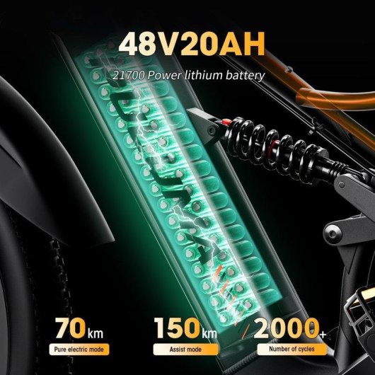 Vélo électrique Puluma PE86 Pro Double Moteur 500 W Batterie 48 V 20 Ah 26"