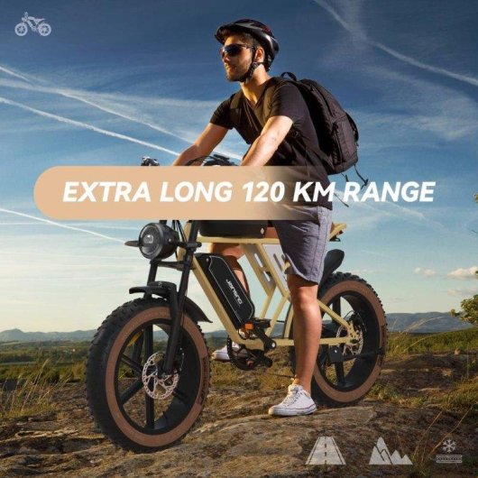 Bicicletta elettrica Jansno X70 750W 40 km/h 120 km 48V 37Ah 20" Fuoristrada