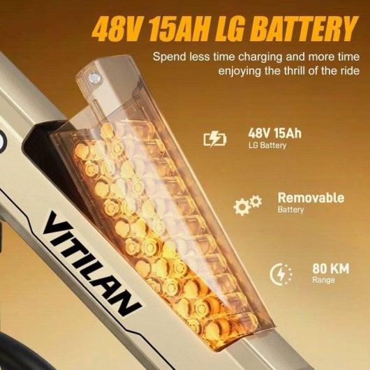 Velo electrique Vitilan U9 pliable 500 W 48 V 15 Ah
