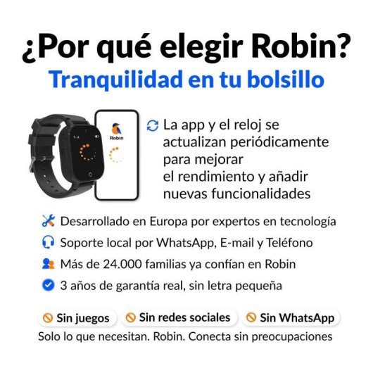 Robin Generation K3 GPS Preto SIM Chamadas para criancas