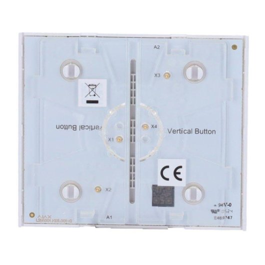 Panel táctil Ajax AJ-CENTERBUTTON-1G2W-W-VERT blanco