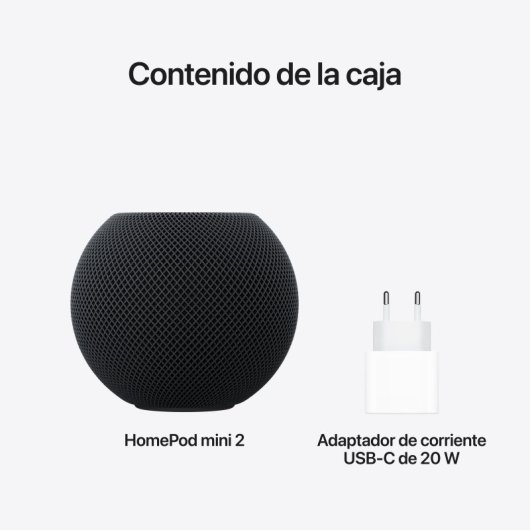 Apple HomePod Mini 2 Altavoz Inalámbrico Inteligente Medianoche con Siri y Wi-Fi 6E