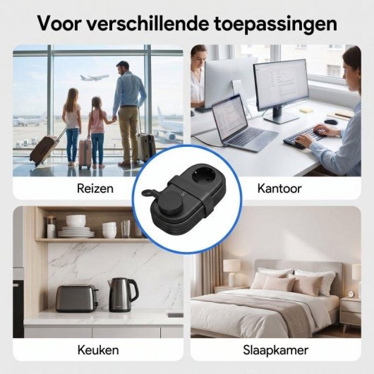 Régua de tomadas Orico AP3 5 em 1 2 USB-A 1 USB-C 20W compacta