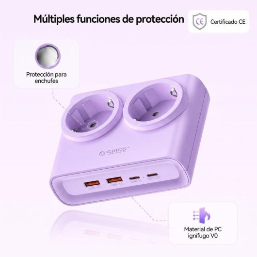 Multiprise ORICO PDC 2 prises 4 USB GaN 15 W 1,6 m