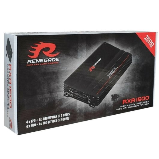 Amplificatore Renegade RXA1500 700W RMS 5 Canali Classe A/B RCA Telecomando