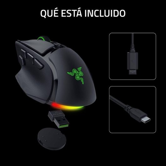 Ratón Razer Basilisk V4 Pro inalámbrico 50000 DPI negro RGB 14 botones