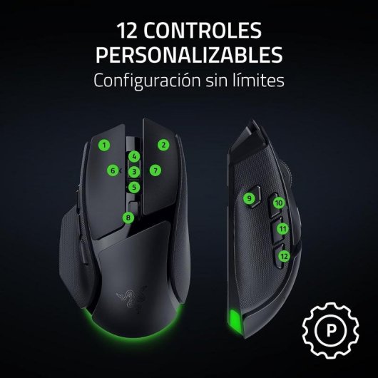 Rato Razer Basilisk V4 HyperSpeed Bluetooth RF USB 33000 DPI Preto RGB 12 Botões