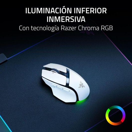 Souris Razer Basilisk V4 HyperSpeed Bluetooth RF 33000 DPI Blanc 12 Boutons