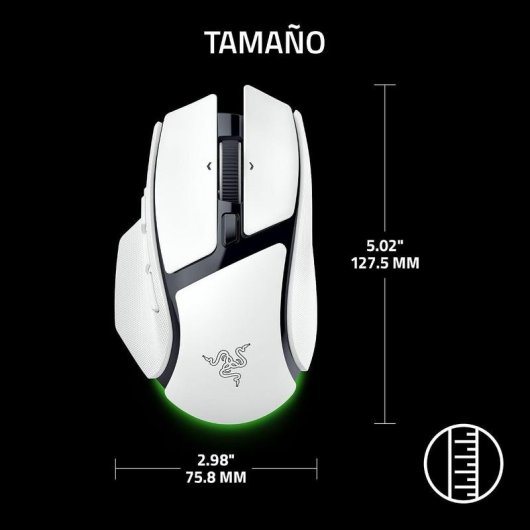 Souris Razer Basilisk V4 HyperSpeed Bluetooth RF 33000 DPI Blanc 12 Boutons