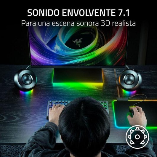Altavoces de sobremesa Razer Mako X USB-C y Bluetooth 30 W con RGB y 7.1