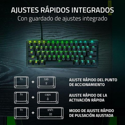Teclado Razer Huntsman V3 Pro Mini 8KHz Gaming Óptico RGB Inglés US