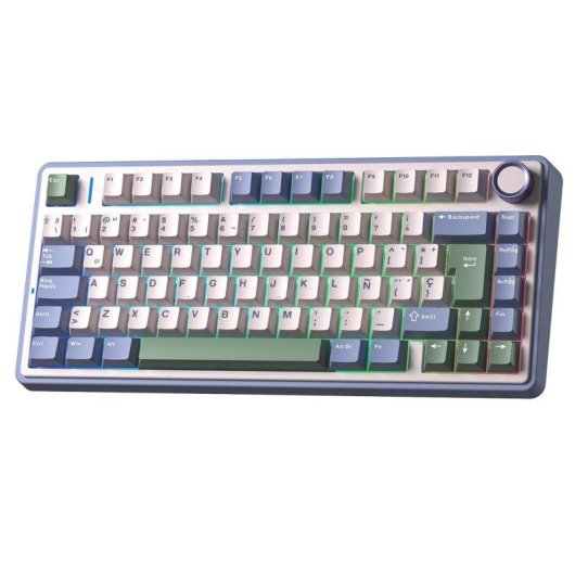 Teclado Aula F75 Gaming Mecánico Inalámbrico Hot-Swap RGB LEOBOG Reaper Verde Cedro