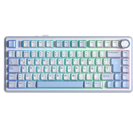 Teclado Aula F75 Magnético Compacto 75% Tri-modo Bluetooth RGB Hot-Swap