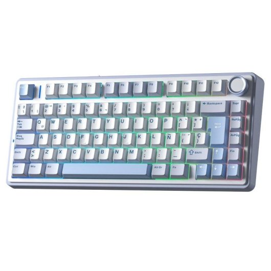 Teclado Aula F75 Magnético Compacto 75% Tri-modo Bluetooth RGB Hot-Swap