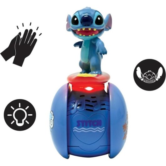 Robot Interactivo Lexibook Disney Stitch Surfista Autoequilibrio Luz y Sonido